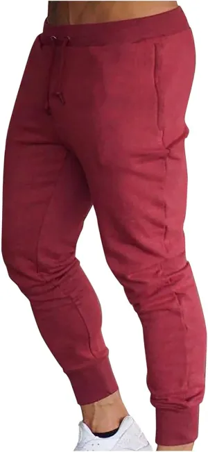Men's Cargo Sweatpants Workout Trousers Elastic Waist Outdoor Pants Men's Premium Relaxed Fit Straight Leg Cargo Pant