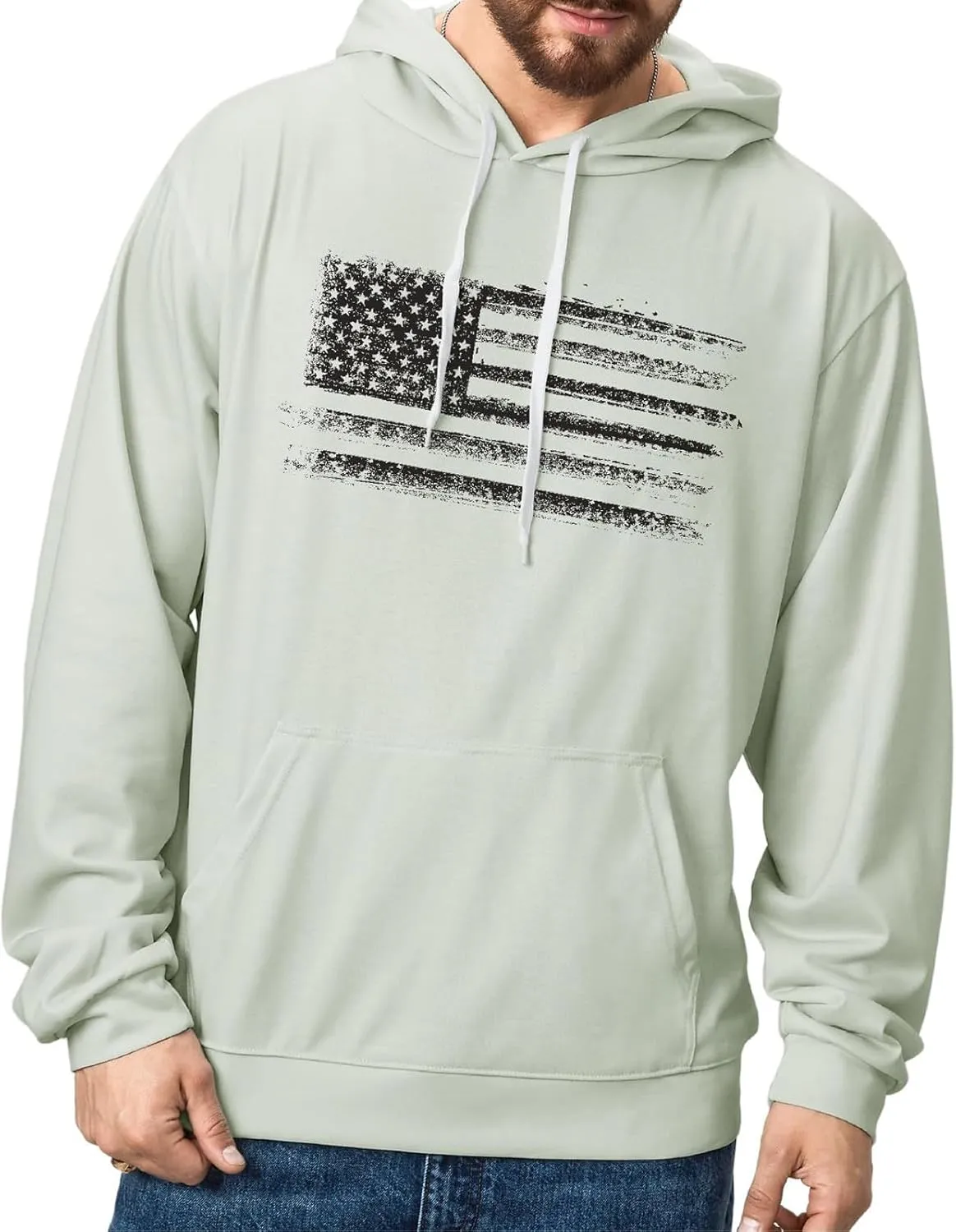 Men's Graphic Big and Tall Hoodie: Lightweight Heated Designer Sweatshirt Casaul Flannel Pullover