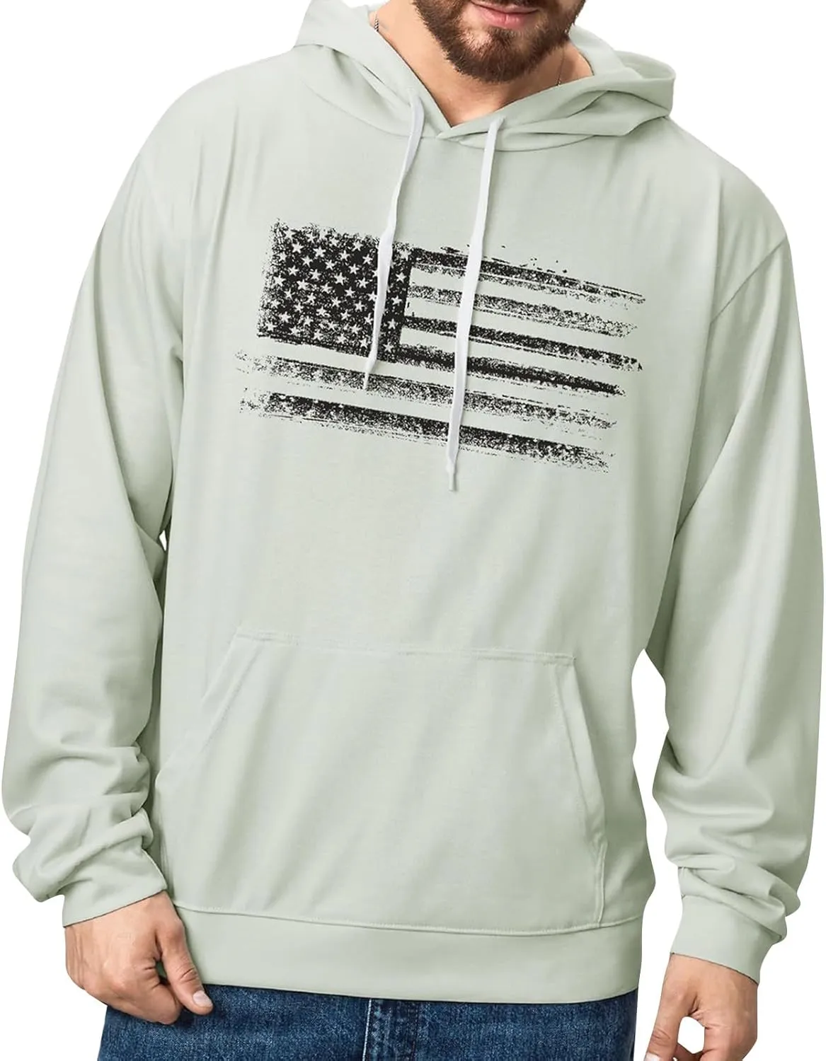 Men's Graphic Big and Tall Hoodie: Lightweight Heated Designer Sweatshirt Casaul Flannel Pullover