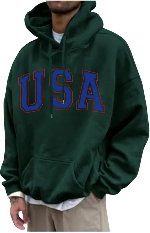 Mens Graphic Hoodies Oversized Lightweight Loose Printed Hooded Casual Fashion Sports Sweatshirt Fleece