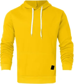 Mens Oversized Plain Hoodie: Lightweight Heated Workout Sweatshirt Oversized Casaul Pullover