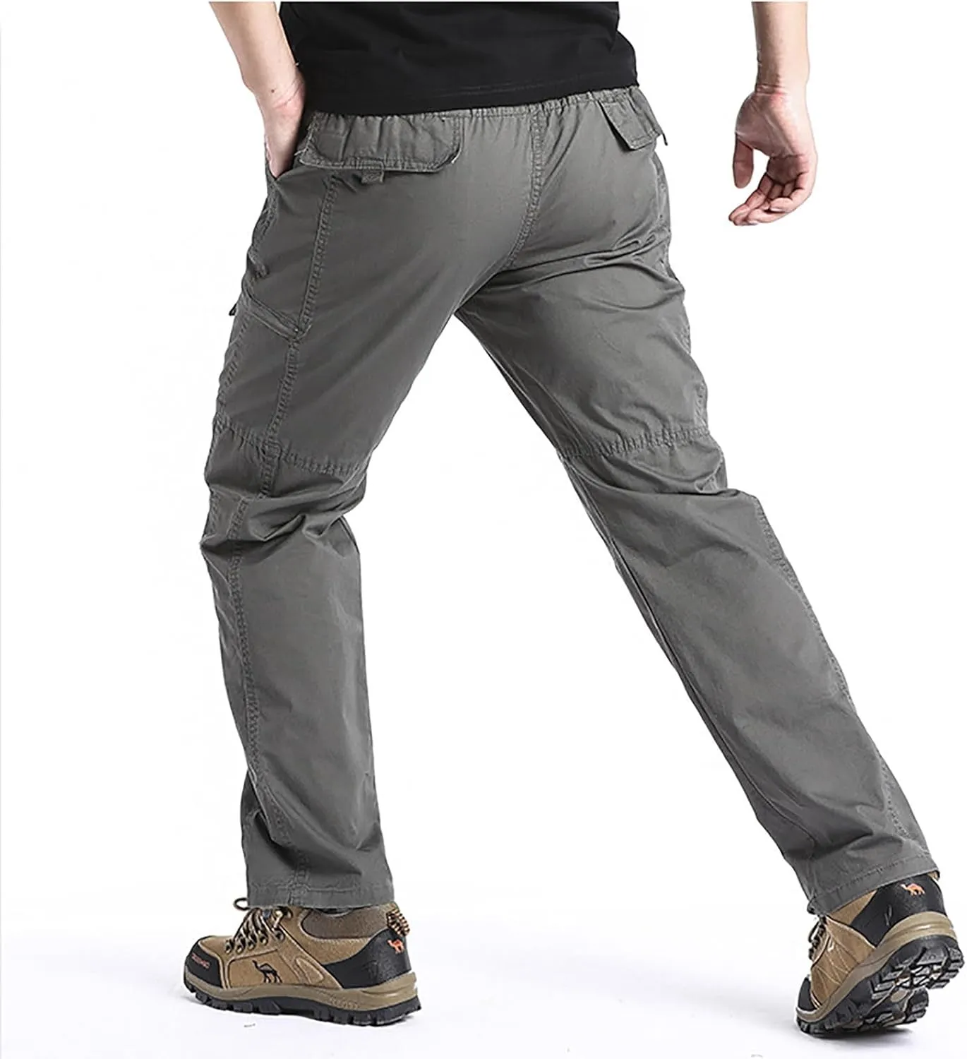Mens Pants Casual Mencomfy Cargo Pants Relaxed Fit Straight Leg Outdoor Work Athletic Workout Joggers with Pocket
