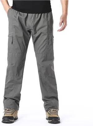 Mens Pants Casual Mencomfy Cargo Pants Relaxed Fit Straight Leg Outdoor Work Athletic Workout Joggers with Pocket