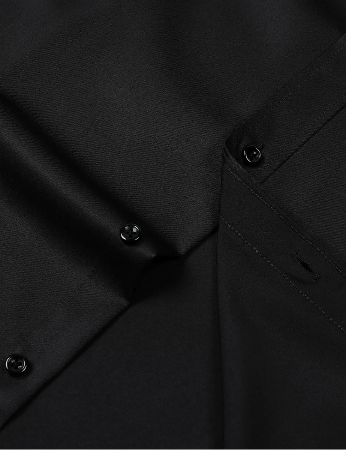 Men's Stretch Wrinkle Free Dress Shirts Formal Wedding Prom Long Sleeve Slim Fit Button Down Shirt