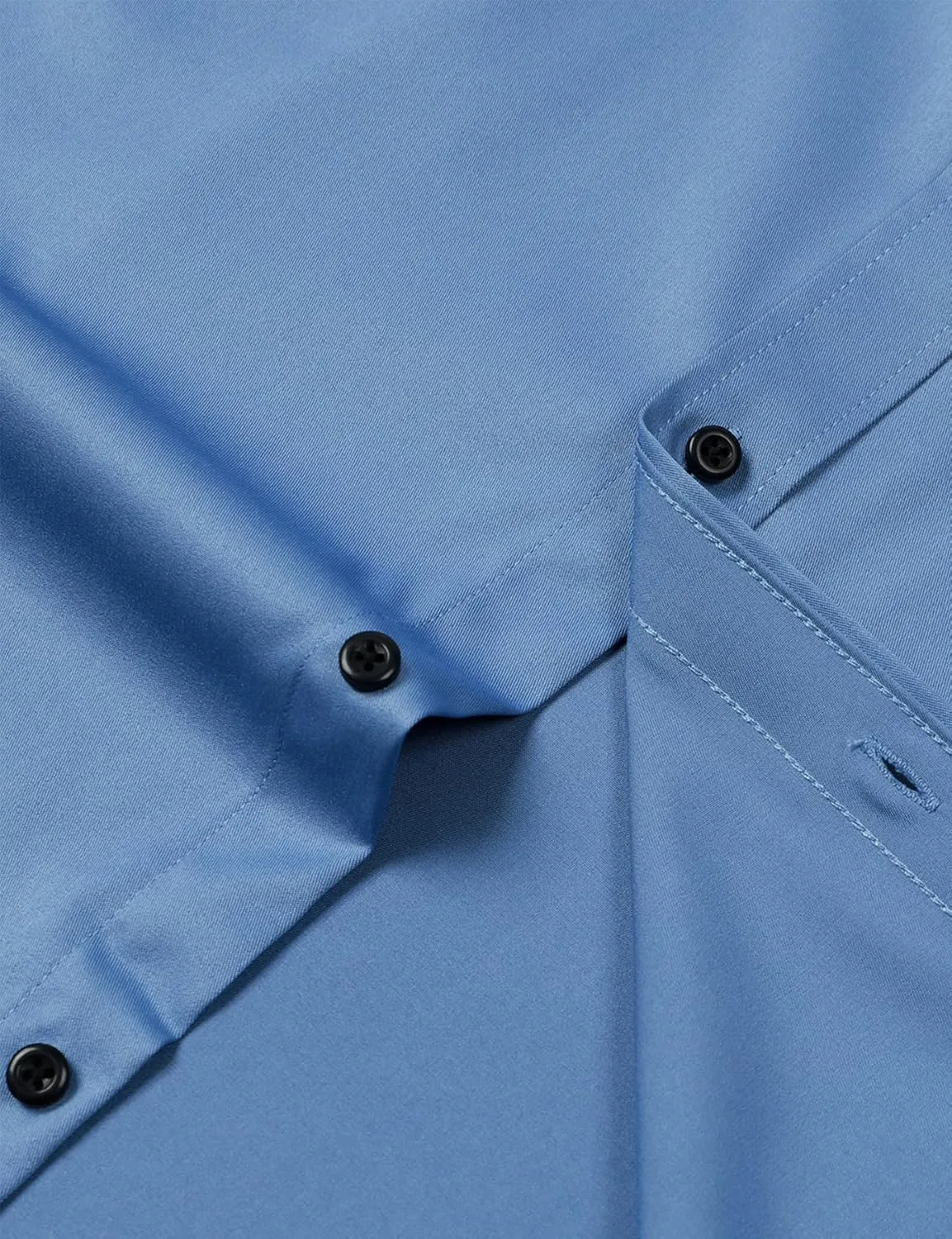 Men's Stretch Wrinkle Free Dress Shirts Formal Wedding Prom Long Sleeve Slim Fit Button Down Shirt