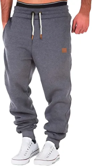 Mens Sweatpants with Pockets Athletic Cargo Pants for Men Relaxed Fit Multiple Pockets Outdoor Straight Type Trousers