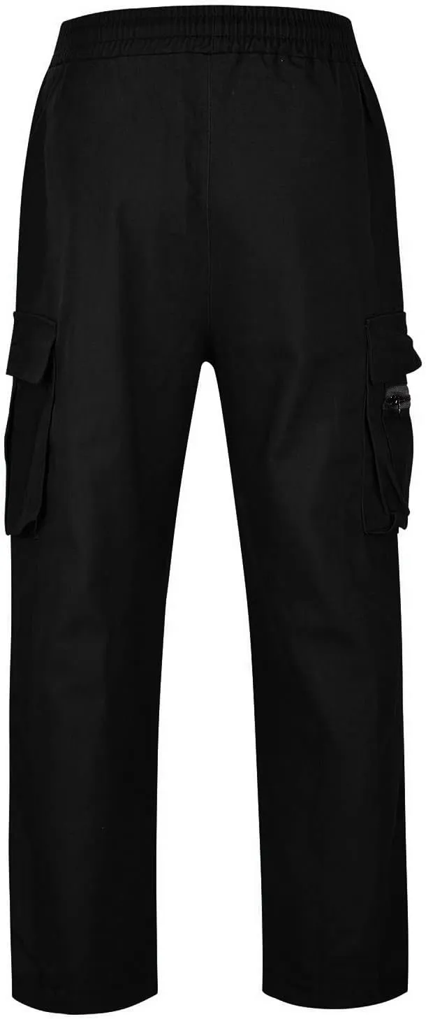 Mens Sweatpants with Pockets Big and Tall Cargo Pants for Men Relaxed Fit Men's Outdoor Work Trousers Military Tactical