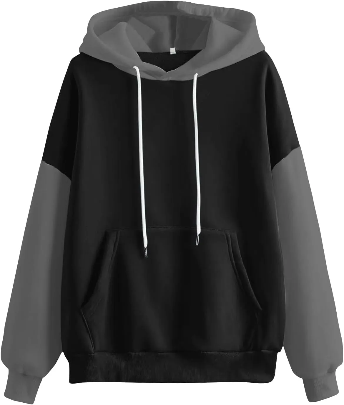 Men's Sweatshirts Hoodies Contrast Color Loose Drop Shoulder Sleeves Hoodies Casual Sports Graphic Hoodies, M-3XL
