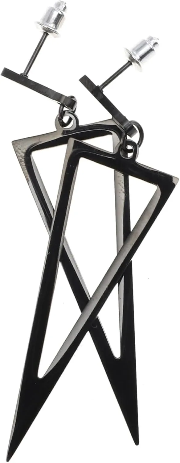 Metal Triangle Earrings Punk Drop Dangle Earrings for Women Ear Dangle Minimalist Jewelry