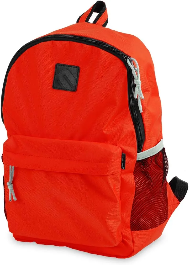 Mintra Office Backpack, Water-resistant Everyday Bag with Adjustable Straps, Unisex Backpack for Travel, College, Multi-Compartments with Secure Zippers, Dark Orange, 15L Small, 10" W x 14.17" H