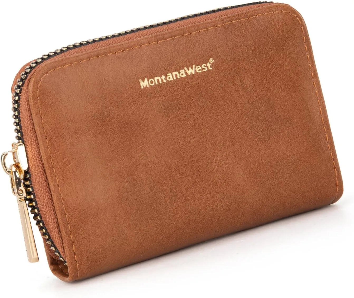 Montana West Rfid Card Holder For Women Compact Credit Card Case Small Card Wallet with Zipper For Female Ladies Lightweight & Easy to Carry