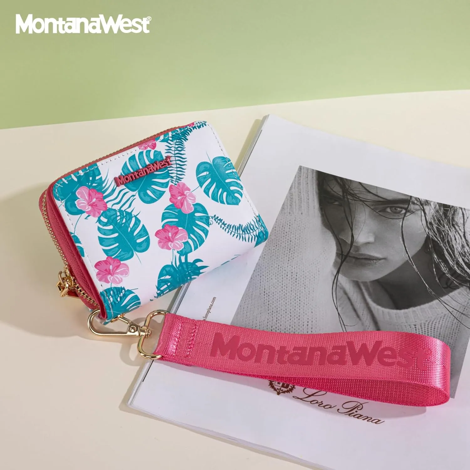 Montana West Small Floral Wallet for Women Female Ladies with a Detachable Wristlet Women's Wallet with Rfid Blocking Lining Minimalist Lightweight & Easy to Carry
