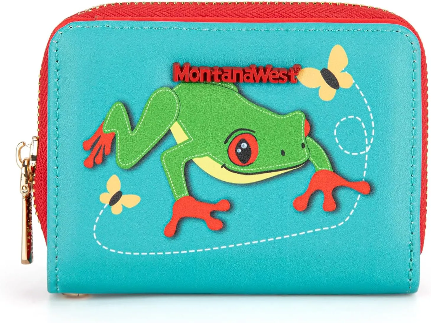 Montana West Small Frog Wallet for Women Female Ladies with a Detachable Wristlet Women's Wallet with Rfid Blocking Lining Minimalist Lightweight & Easy to Carry