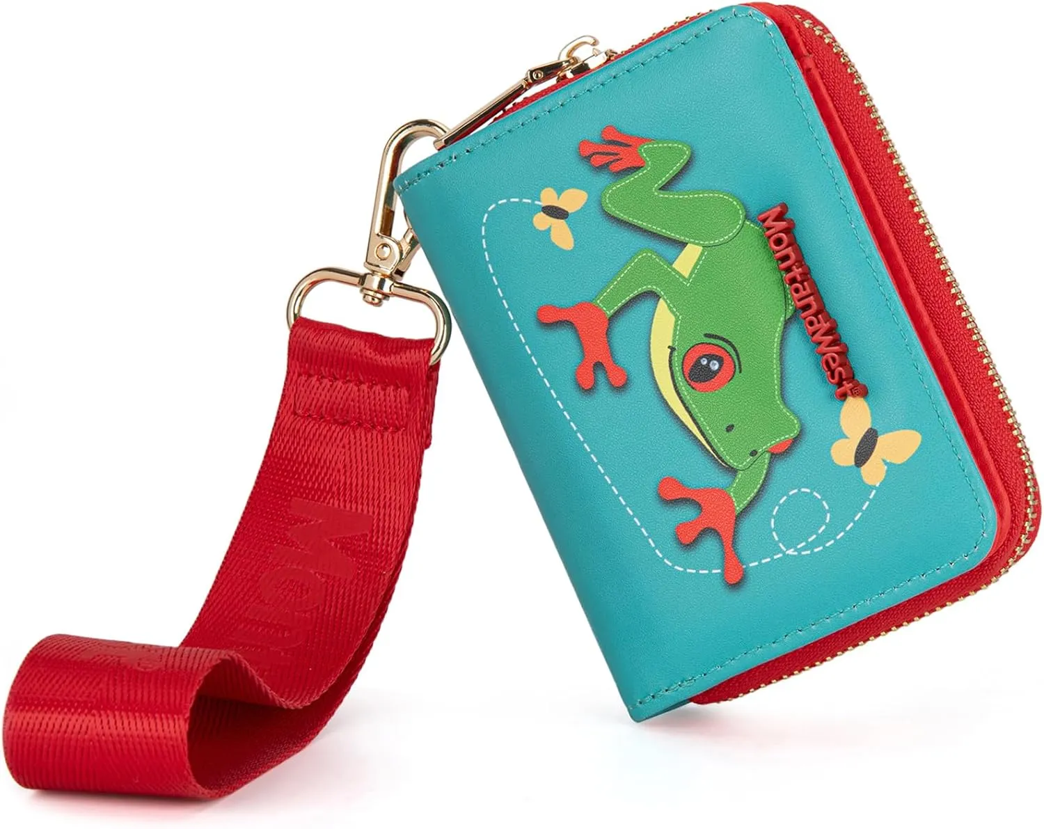 Montana West Small Frog Wallet for Women Female Ladies with a Detachable Wristlet Women's Wallet with Rfid Blocking Lining Minimalist Lightweight & Easy to Carry