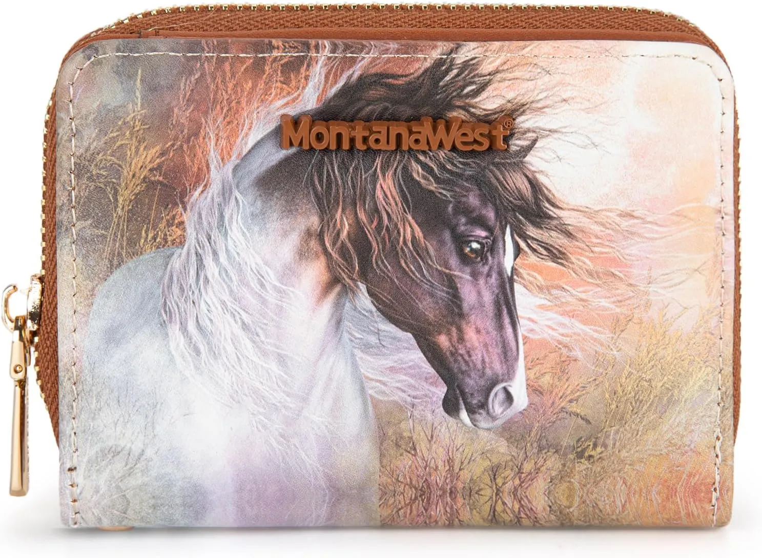 Montana West Small Horsehair Wallet for Women Female Ladies with a Detachable Wristlet Women's Wallet with Rfid Blocking Lining Minimalist Lightweight & Easy to Carry