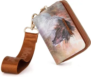Montana West Small Horsehair Wallet for Women Female Ladies with a Detachable Wristlet Women's Wallet with Rfid Blocking Lining Minimalist Lightweight & Easy to Carry