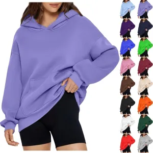 NBXNZWF Women's Oversized Hoodies 2025 Fall Y2K Clothes Long Sleeve Casual Loose Pullover Hooded Sweatshirts with Pocket