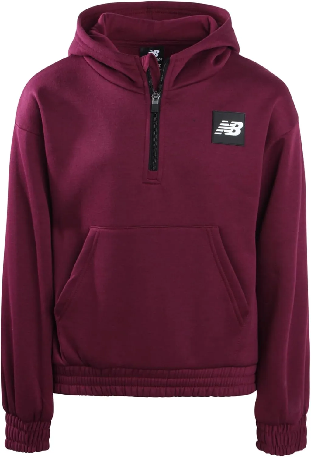 New Balance Girls' Fleece Quarter Zip Crop Hoodie Sweatshirt