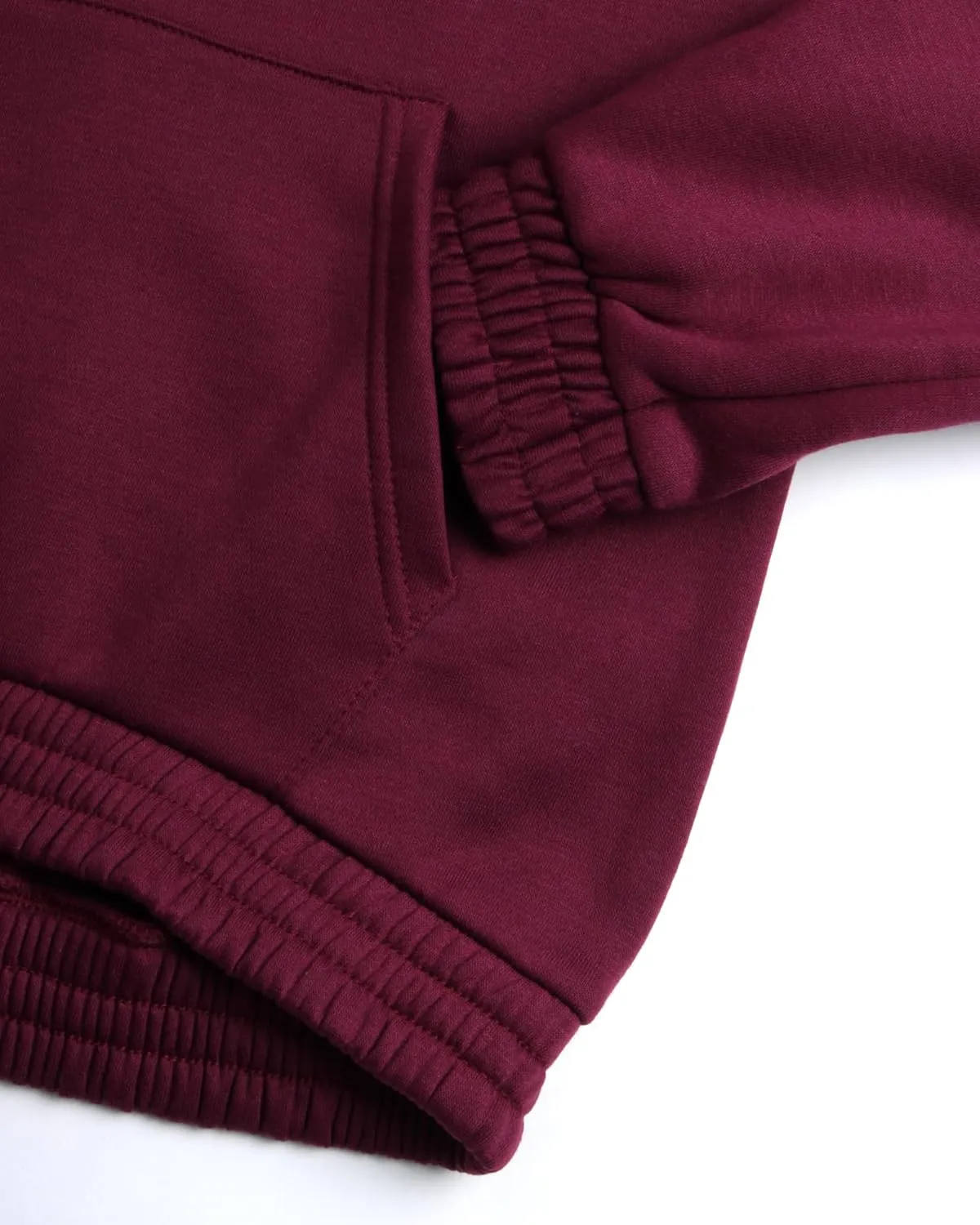 New Balance Girls' Fleece Quarter Zip Crop Hoodie Sweatshirt