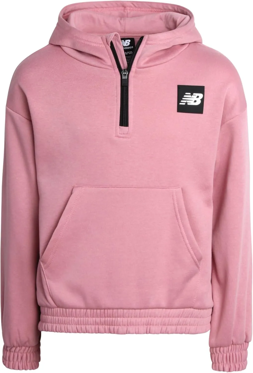 New Balance Girls' Fleece Quarter Zip Crop Hoodie Sweatshirt