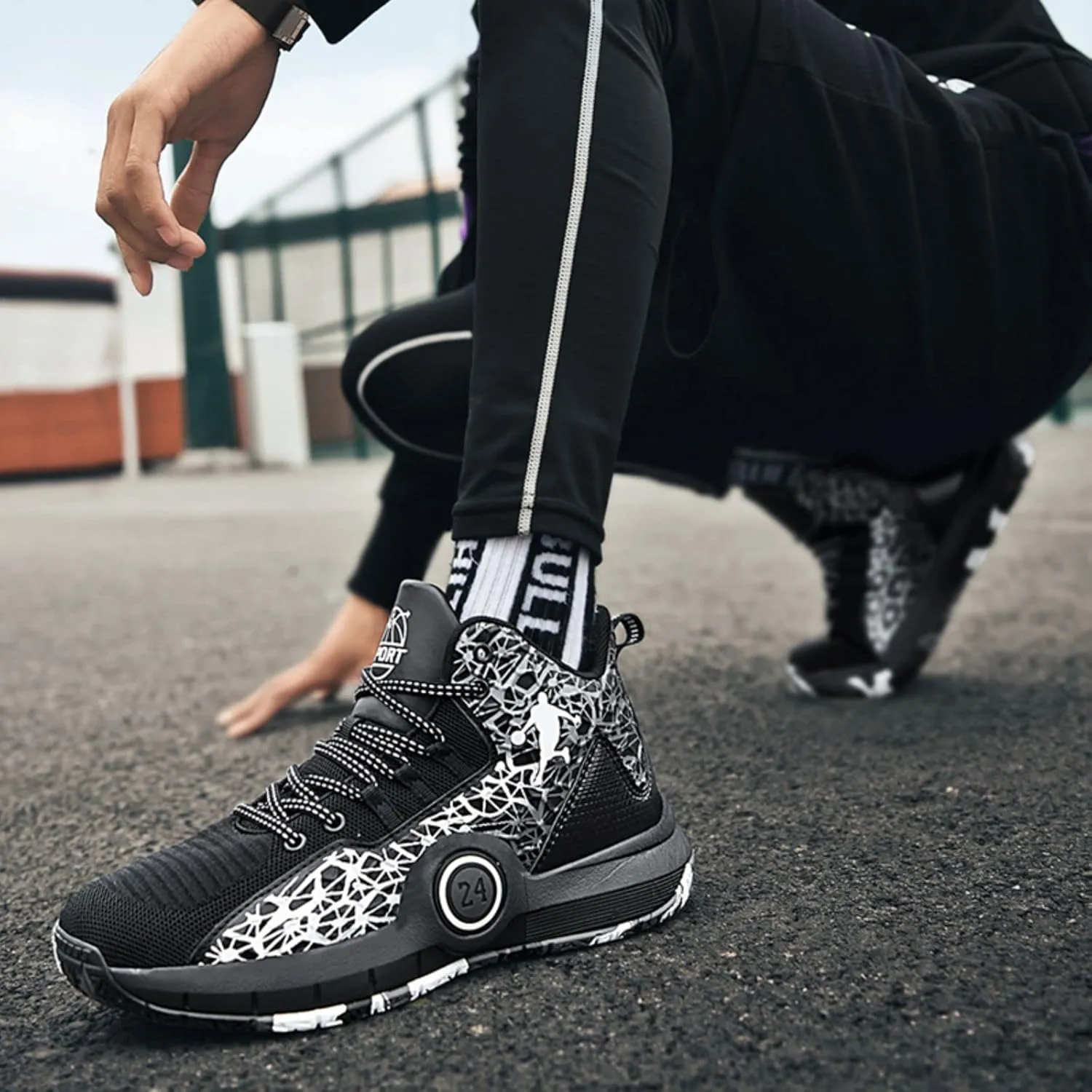 New Flying Woven Fashion Basketball Shoes