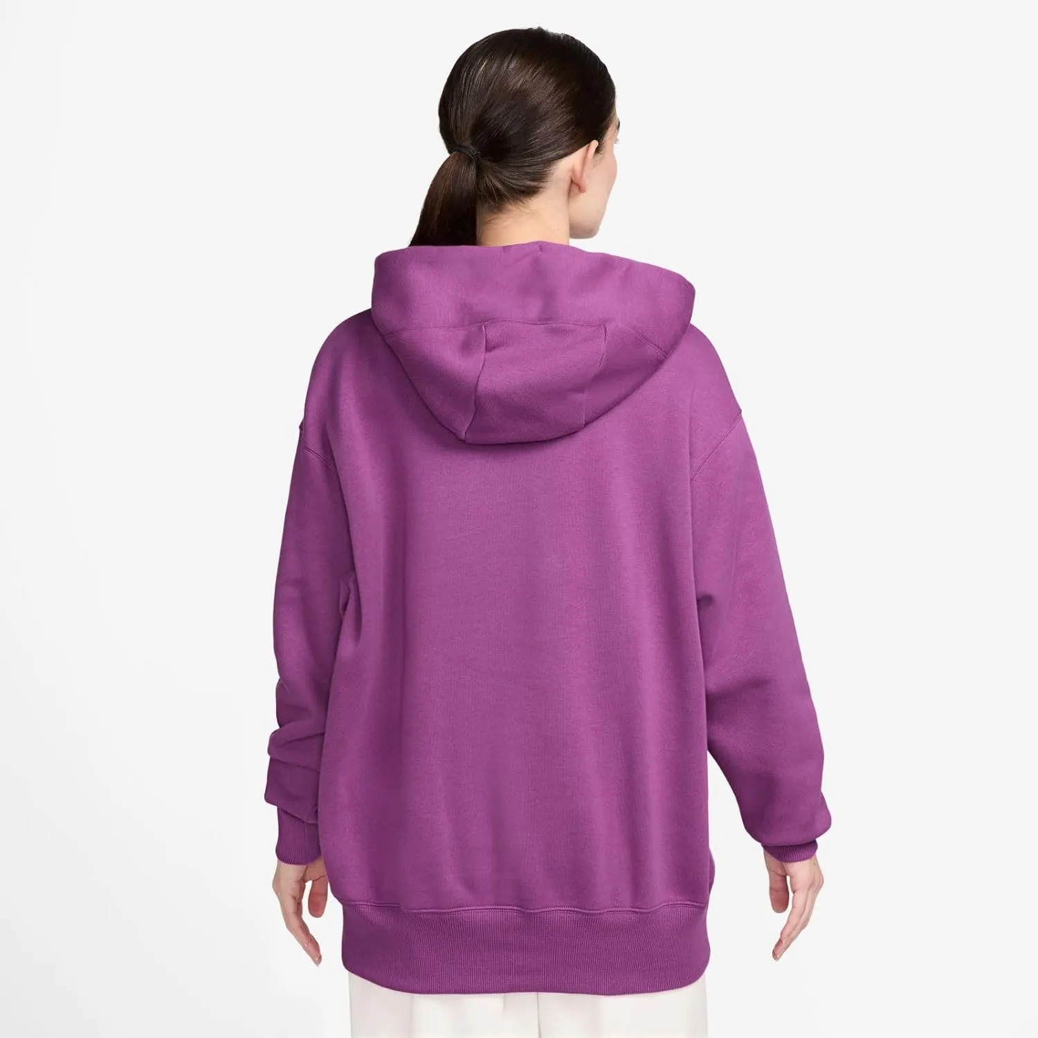 Nike Sportswear Phoenix Fleece Women's Oversized Pullover Hoodie (DQ5860-518, Hot Fuchsia/Sail)