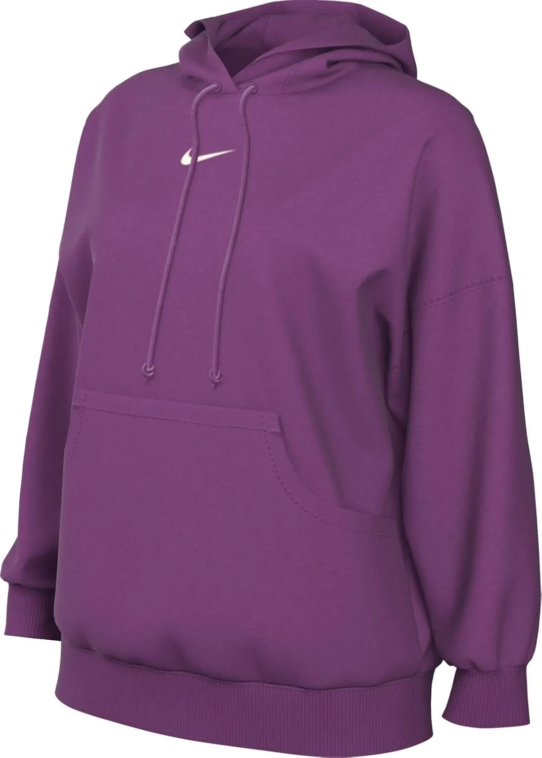 Nike Sportswear Phoenix Fleece Women's Oversized Pullover Hoodie (DQ5860-518, Hot Fuchsia/Sail)