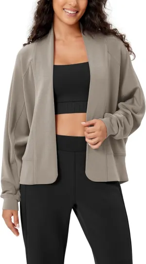 ODODOS Women's Modal Soft Open Front Cardigans Long Sleeve Casual Wrap Outwear