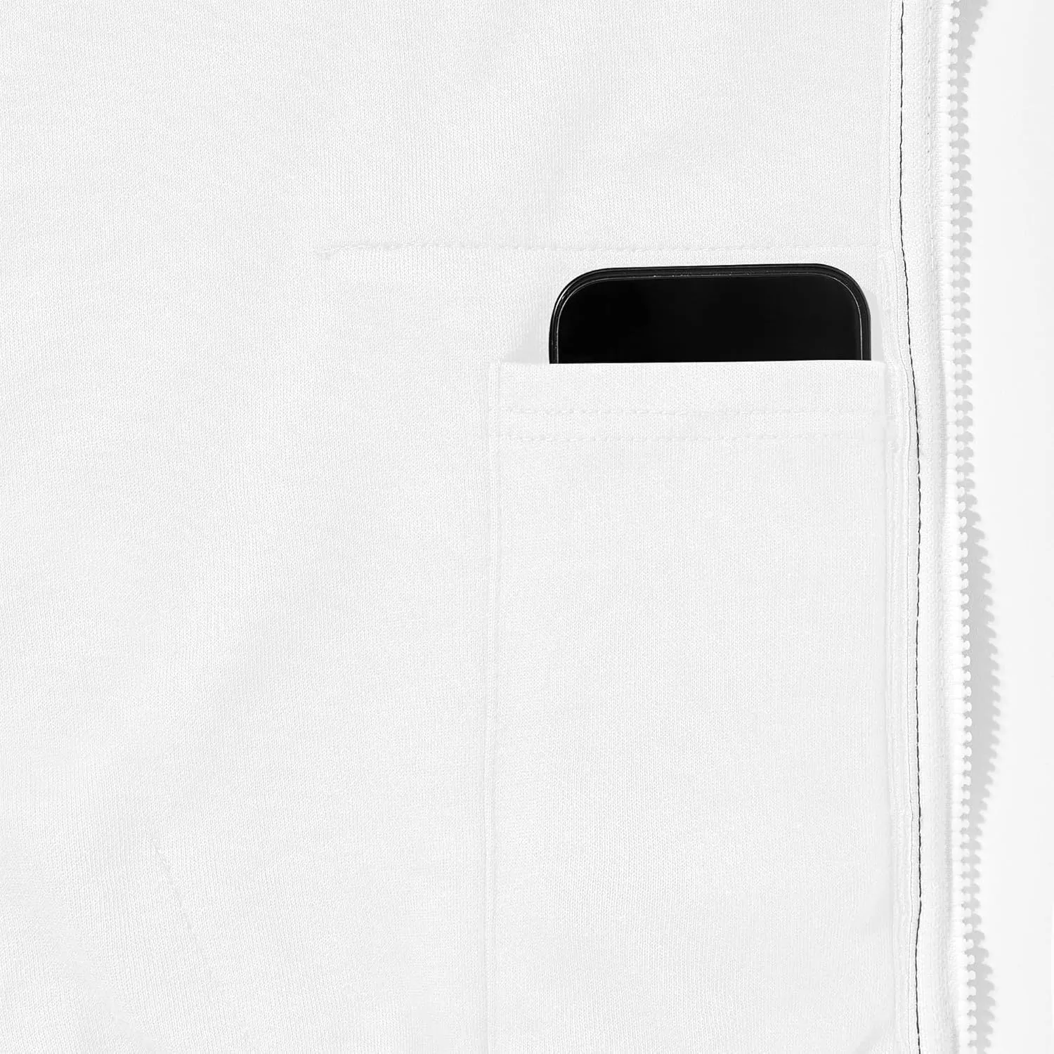 Ohoo Mens Slim Fit Zip up Hoodie Short Sleeve Thin Jacket Full Zip Sweatshirt with Kanga Pocket