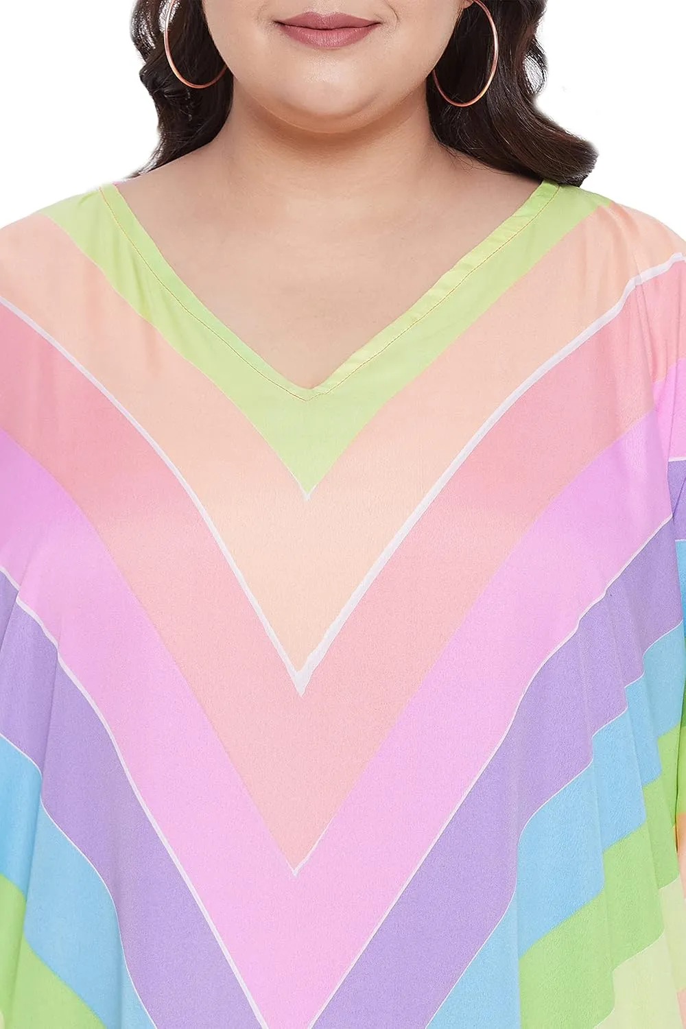 Oussum Women Long Maxi Plus Size Polyester Kaftan Caftan Gown Beach Party Casual Dress