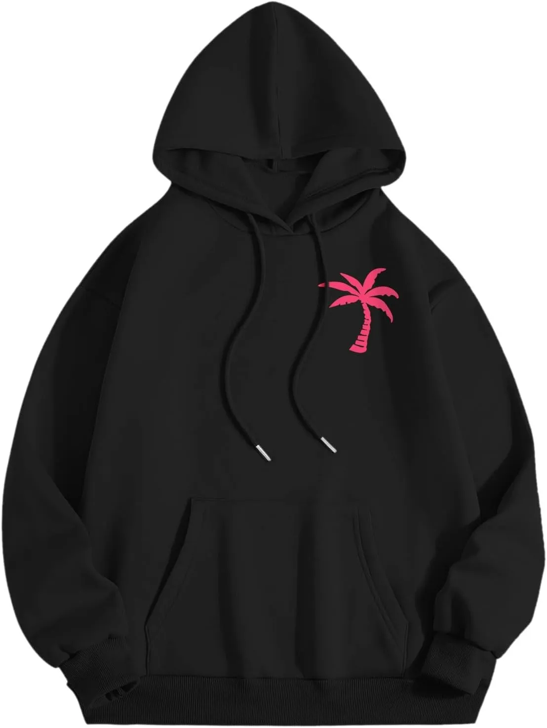 Pink Hoodie Oversized Hoodies for Women, Teen Girls Preppy Sweatshirt Long Sleeve Sweatshirts,Pink