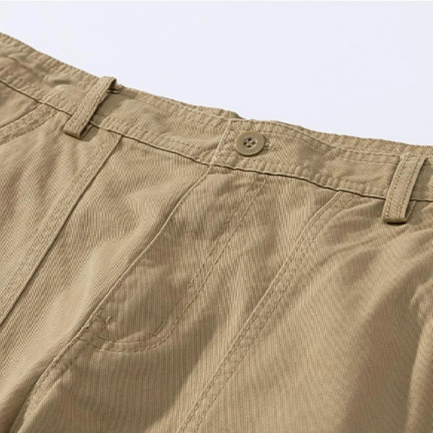 Plus Size Men's Cargo Pants Cotton Casual Work Trousers Hiking Pants Slim Fit Striped Fashion Casual Elastic Trousers