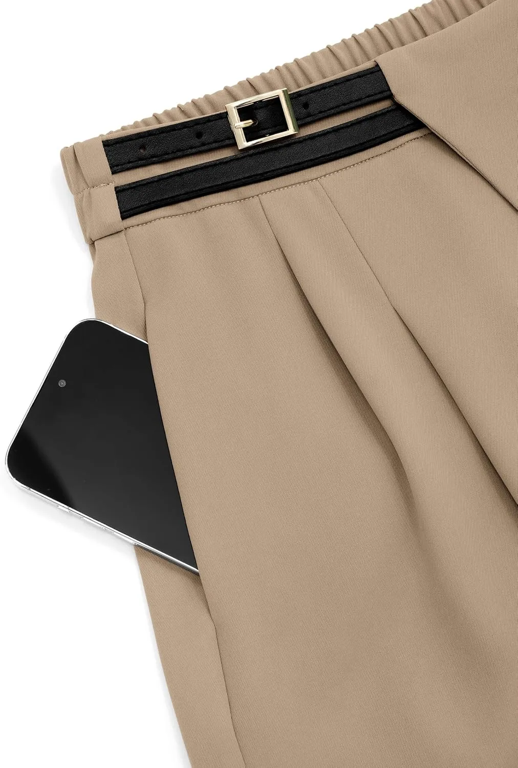 PRETTYGARDEN Women's Wide Leg Dressy Pants High Waisted Fashion Business Casual Work Office Trousers Palazzo Pant