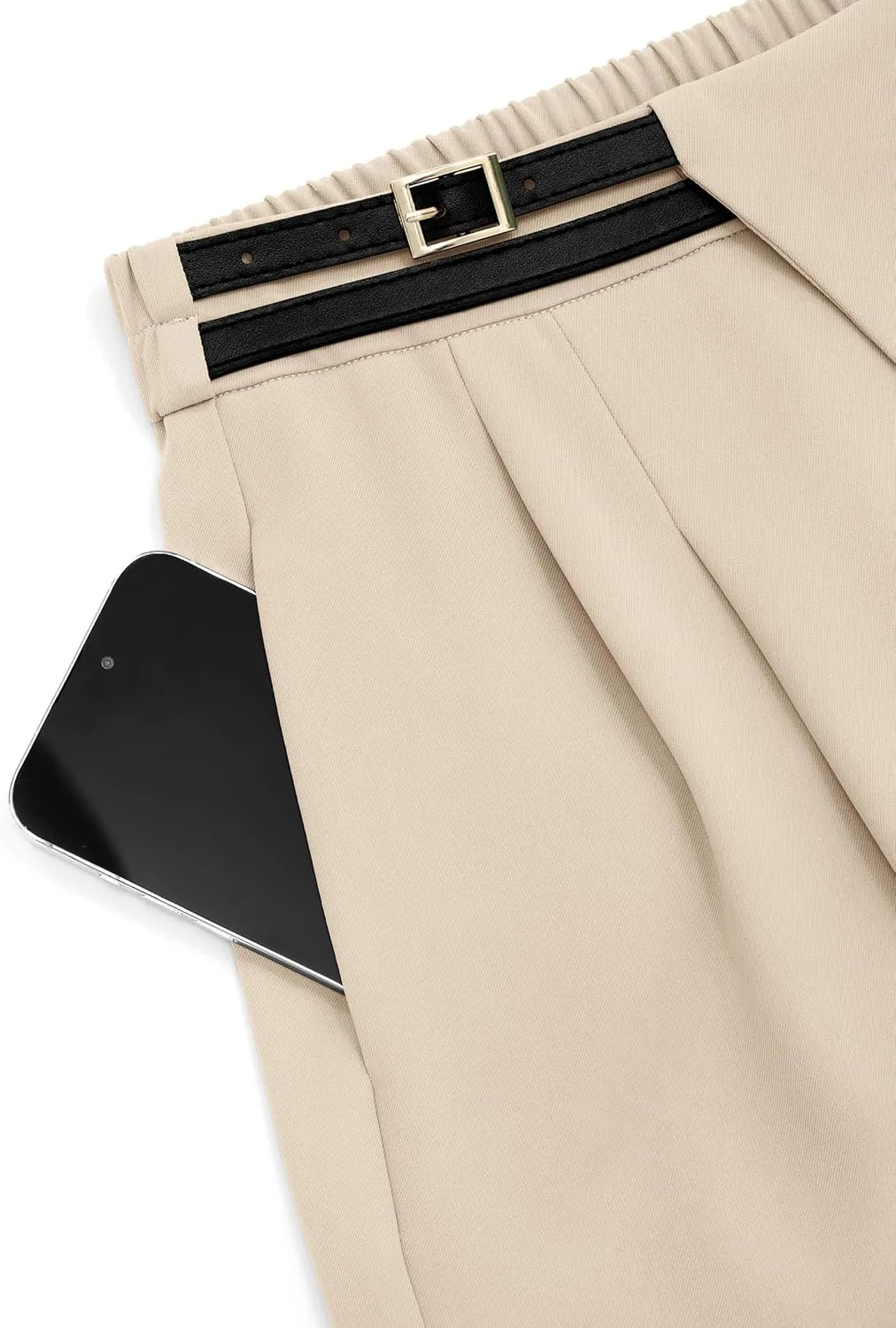 PRETTYGARDEN Women's Wide Leg Dressy Pants High Waisted Fashion Business Casual Work Office Trousers Palazzo Pant