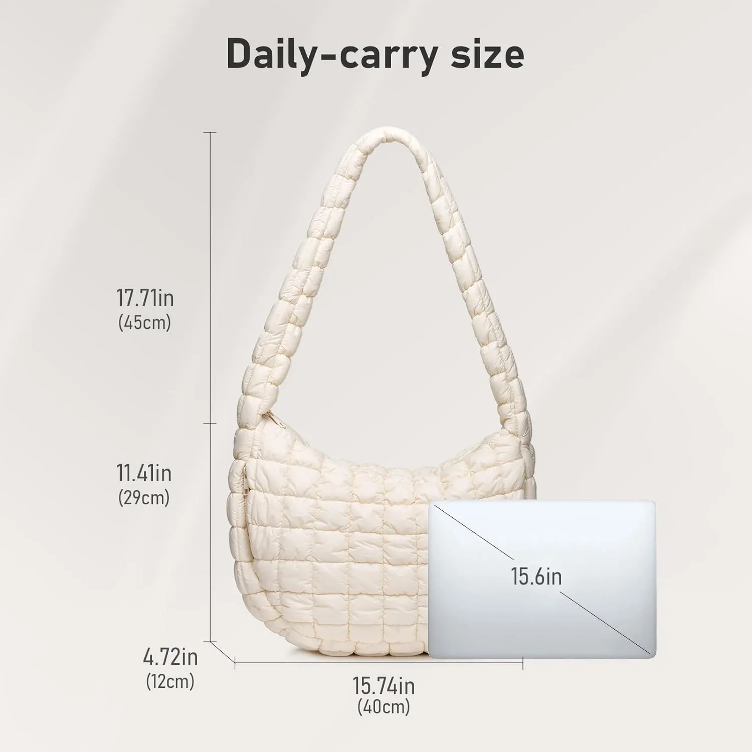Puffer Bag for Women,Large Lightweight Quilted Tote Bag for Women Puffy Hobo Crossbody Handbags with Padding,Zip Pockets