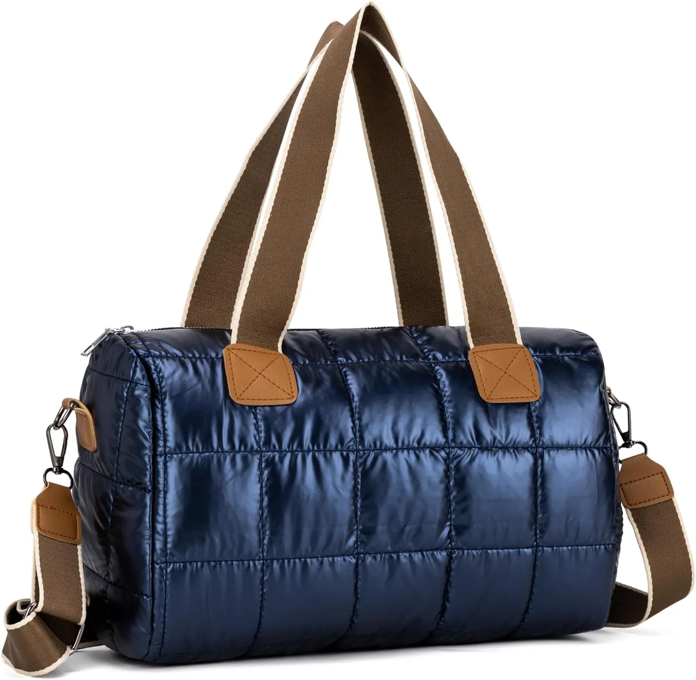 Puffer Tote Bag for Women Quilted Crossbody Bags Large Down Cotton Soft Padded Handbag