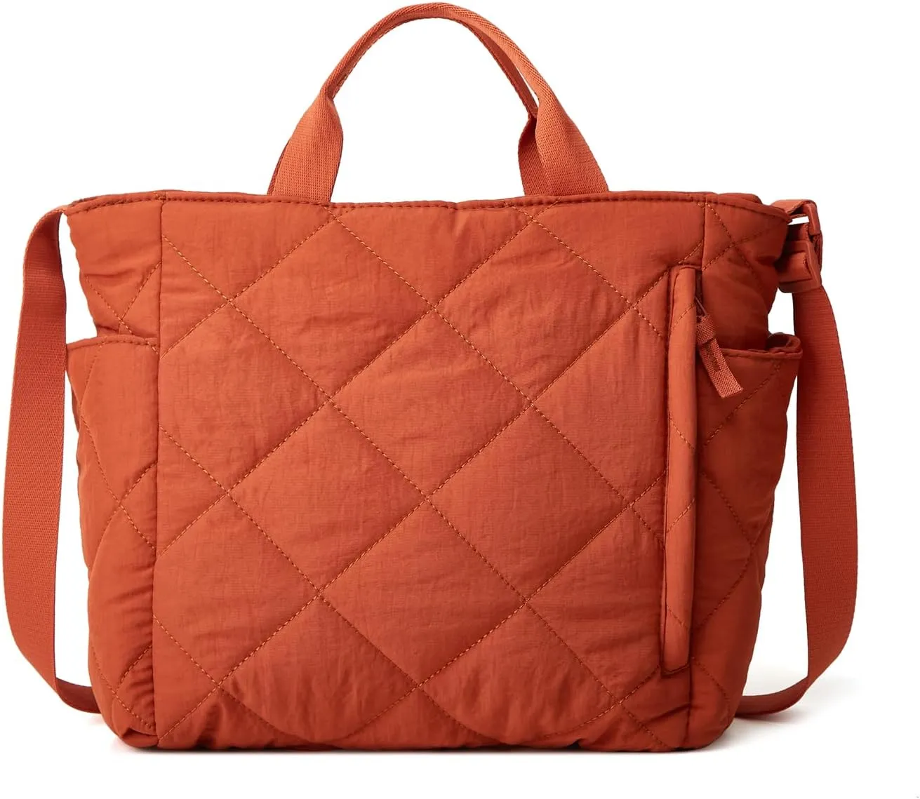 Puffer Tote Bag Women Quilted Shoulder Crossbody Handbag Lattice Nylon Padded Cotton Puffy Purse Casual Satchel