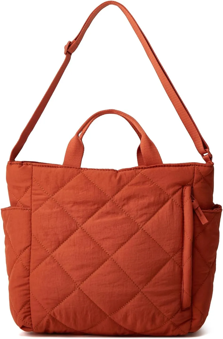 Puffer Tote Bag Women Quilted Shoulder Crossbody Handbag Lattice Nylon Padded Cotton Puffy Purse Casual Satchel