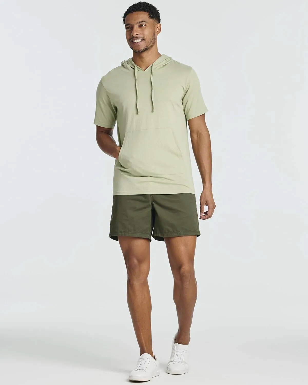 Real Essentials Men's Cotton Short-Sleeve Hoodie Hooded T-Shirt With Drawstring & Pockets (Available In Big & Tall)