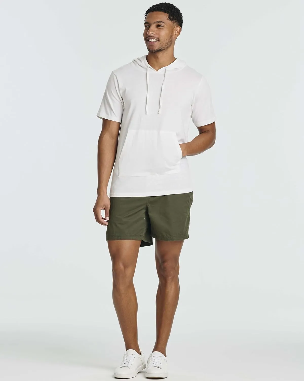 Real Essentials Men's Cotton Short-Sleeve Hoodie Hooded T-Shirt With Drawstring & Pockets (Available In Big & Tall)