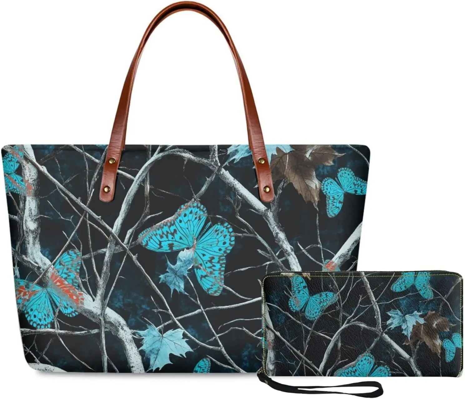 Satchel Purse with Matching Wallet Tote Bag Set Shoulder Bag and Wallet Set Handbag and Wallet Set for Women
