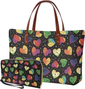 Satchel Purse with Matching Wallet Tote Bag Set Shoulder Bag and Wallet Set Handbag and Wallet Set for Women