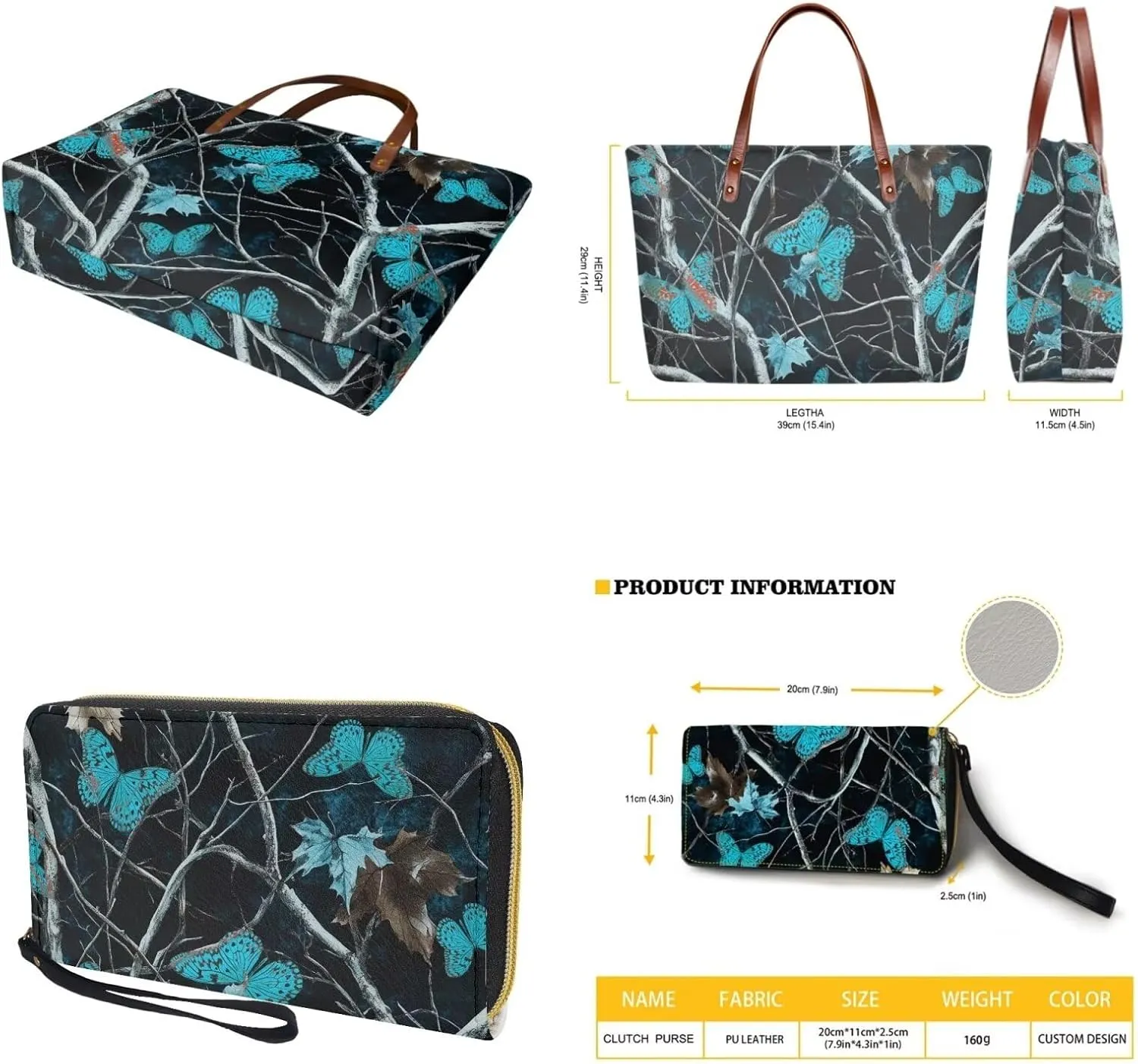 Satchel Purse with Matching Wallet Tote Bag Set Shoulder Bag and Wallet Set Handbag and Wallet Set for Women