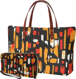 Satchel Purse with Matching Wallet Tote Bag Set Shoulder Bag and Wallet Set Handbag and Wallet Set for Women