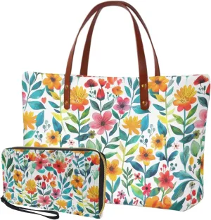 Satchel Purse with Matching Wallet Tote Bag Set Shoulder Bag and Wallet Set Handbag and Wallet Set for Women