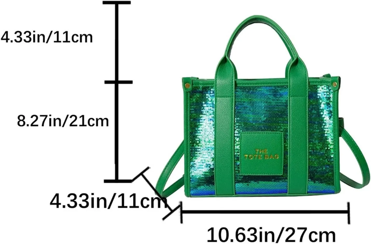 Sequin Evening Clutch Bag Women Party Tote Bag PU Leather Sequins Top-Handle Bags Casual Stylish Shiny Portable Adjustable Straps Shopper Tote Purse for PartyCocktail(Blue)