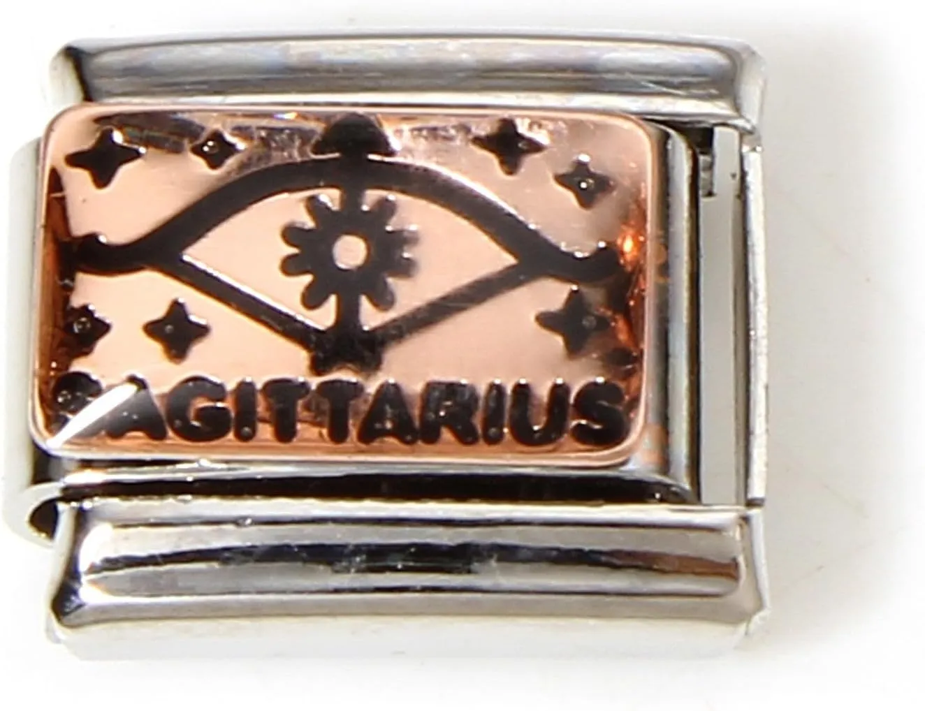 Sexy Sparkles Zodiac Constellation: 304 Stainless Steel Italian Charm Link, 10mm x 9mm