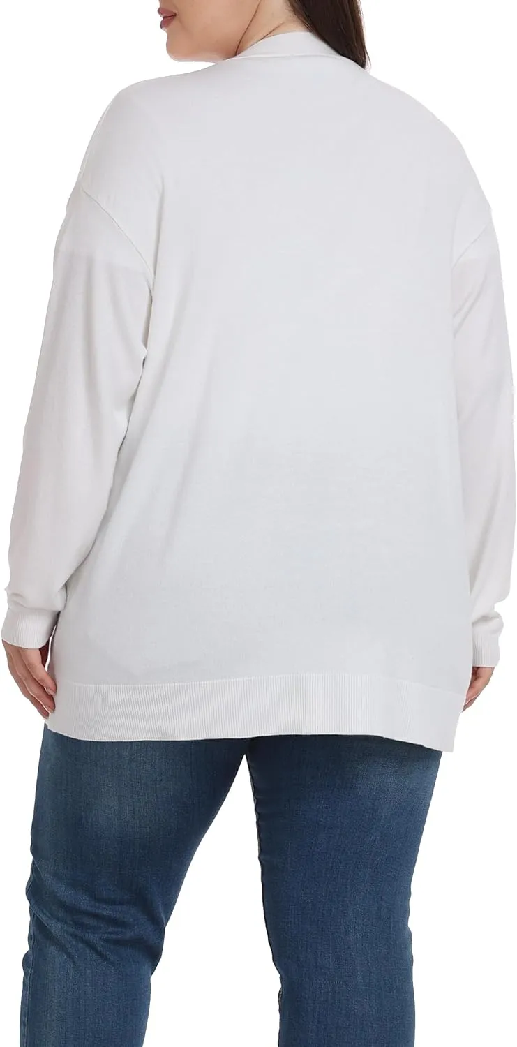 Shiaili Classic Plus Size Sweater for Women Non-Bulky Soft Stretch Cardigans