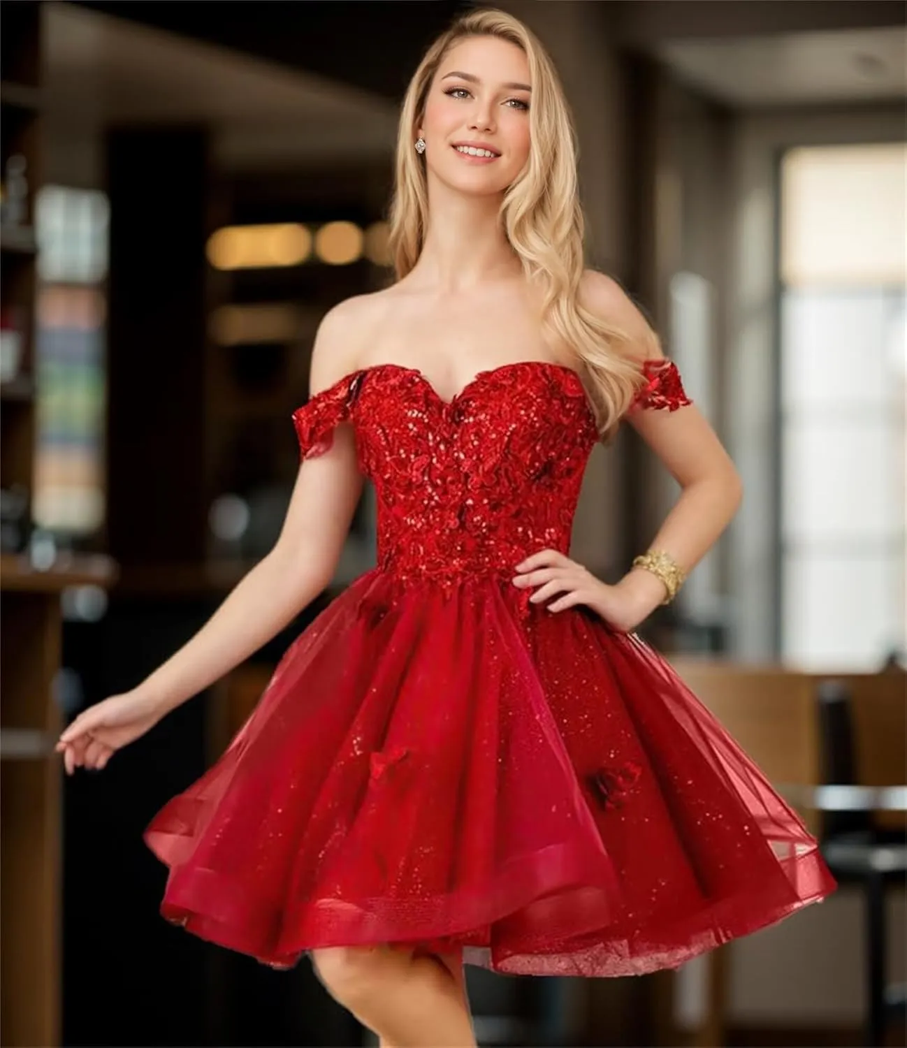 Short Homecoming Dresses 2024 - Off Shoulder DAMA Dresses for Quinceanera 3D Butterfly Tulle Homecoming Dresses