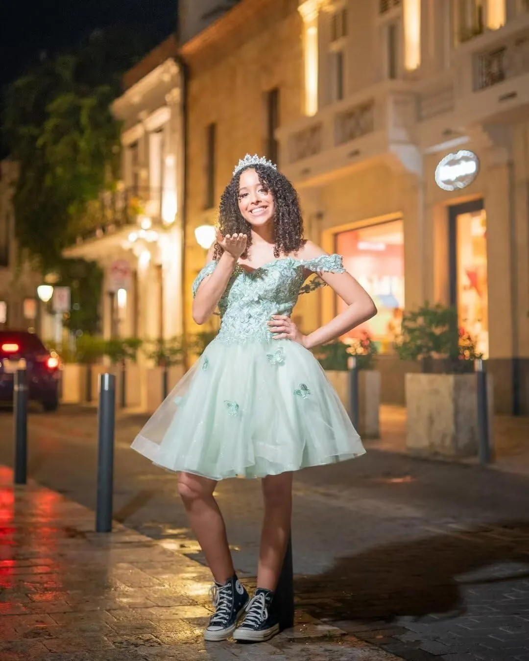 Short Homecoming Dresses 2024 - Off Shoulder DAMA Dresses for Quinceanera 3D Butterfly Tulle Homecoming Dresses